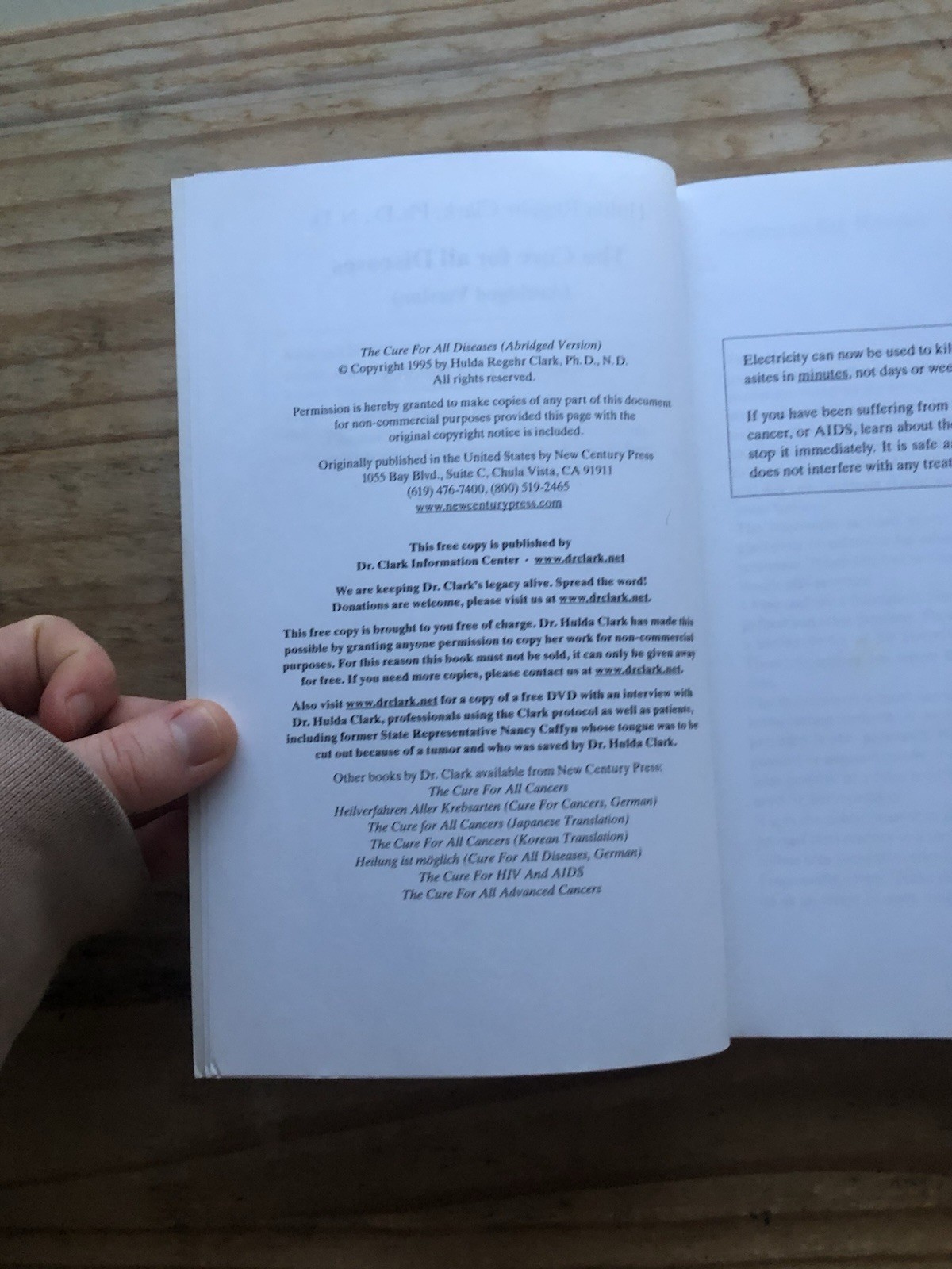 The Cure For All Diseases Abridged Version Dr. Hulda Regehr Clark
