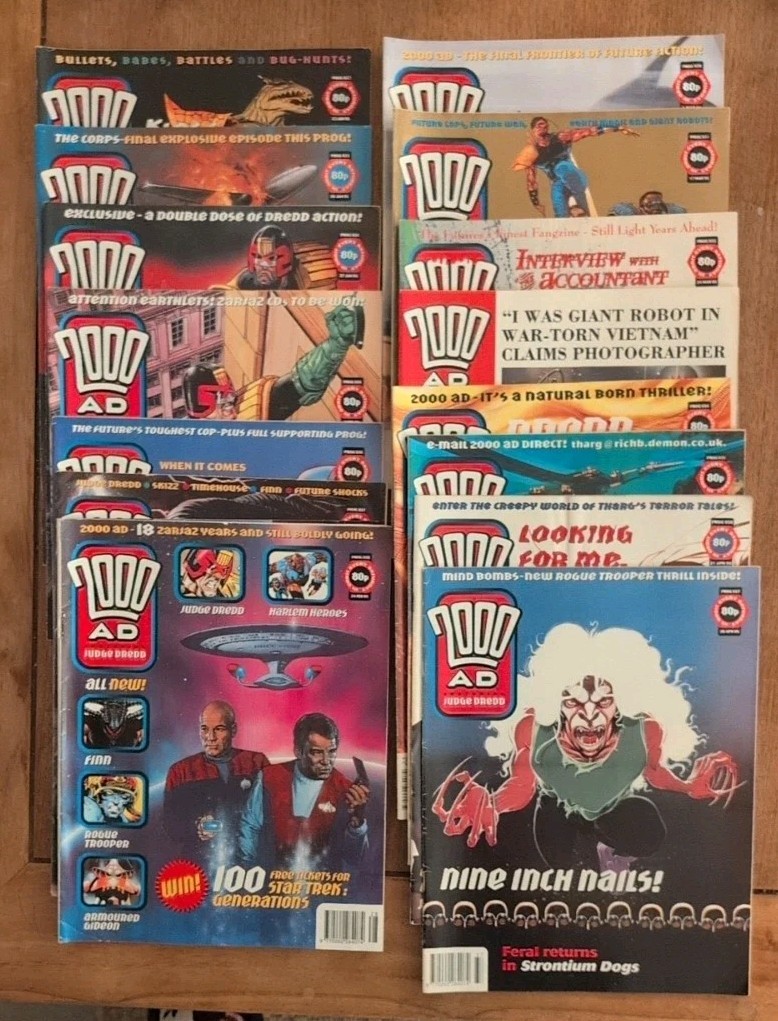 2000AD Progs 922-929, 931-937 (15 issues, 1995) VG Judge Dredd UK