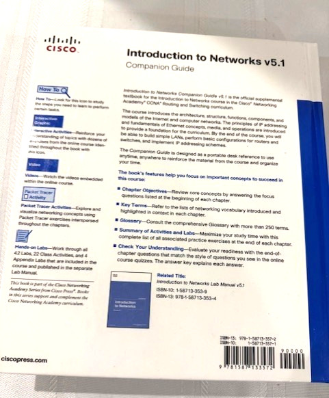 Introduction to Networks Companion Guide v5.1 Cisco Networking Academy Free Ship