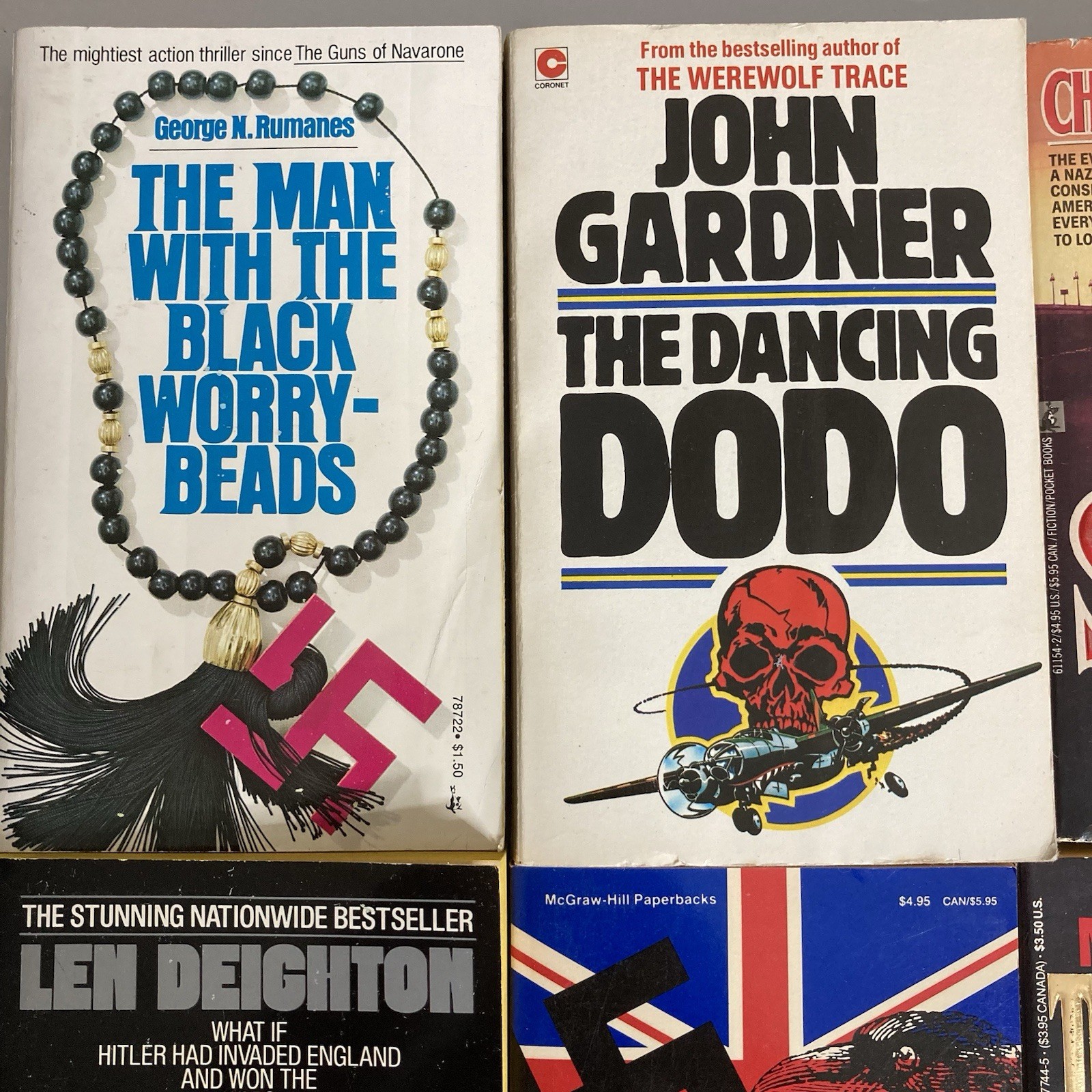 Mixed Lot of 16 Vintage WW2/Cold War Thrillers Paperback Books ’70s/’80s