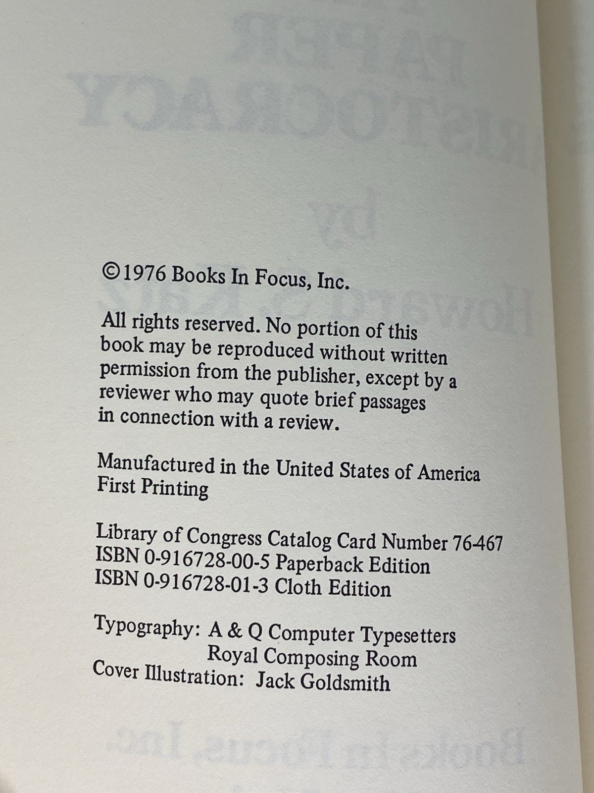 THE PAPER ARISTOCRACY By Howard S Katz – Libertarian Gold Standard Bitcoin FED