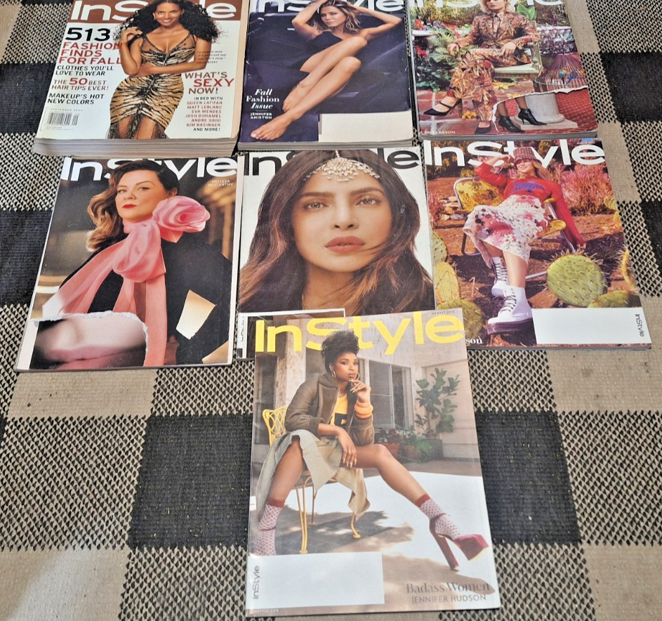 Lot of 7 InStyle Magazine Women&rsquo;s Fashion Celebrity 2004-2021