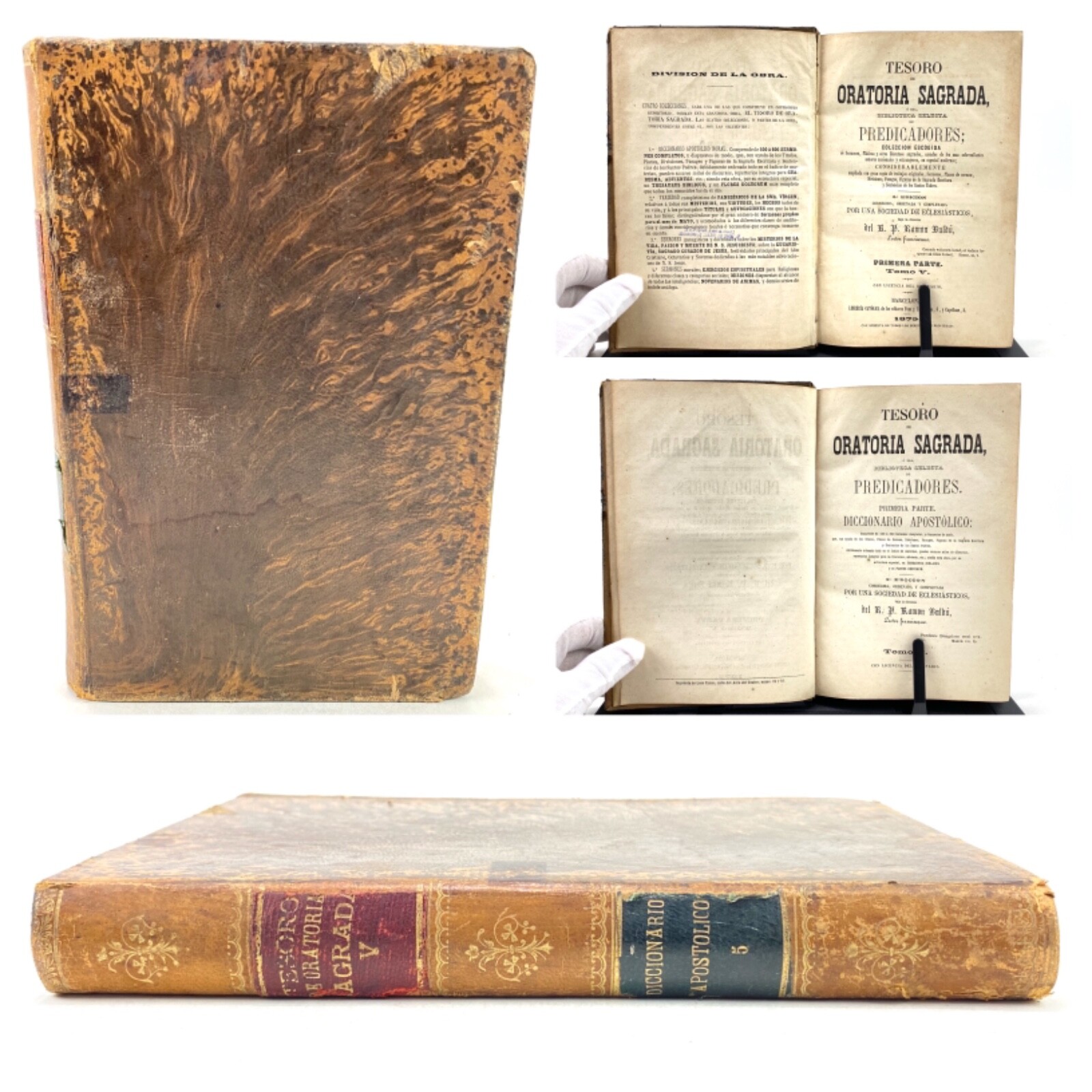 1875 Tesoro de Oratoria Sagrada, Primera Parte, Tomo V, Predicadores, Barcelona