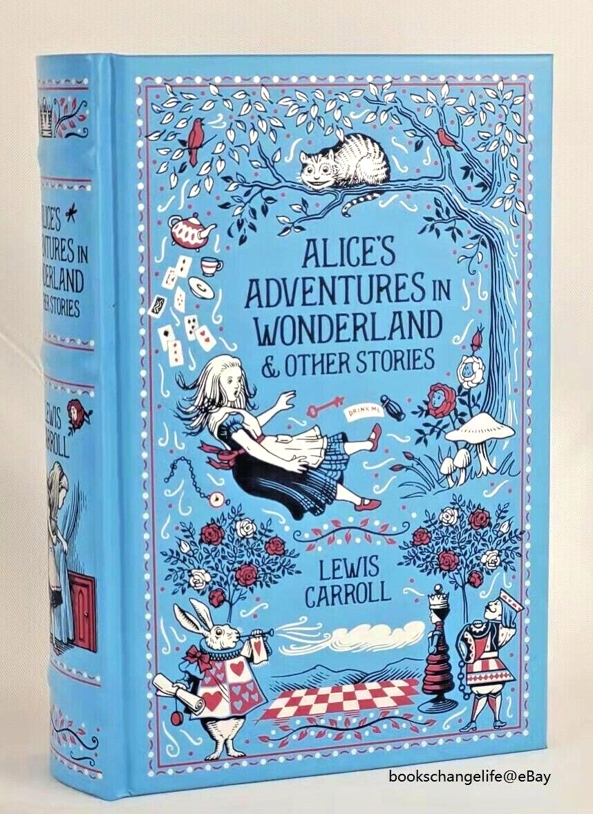 ALICE&rsquo;S ADVENTURES IN WONDERLAND Lewis Carroll Leather Bound Deluxe Edition NEW