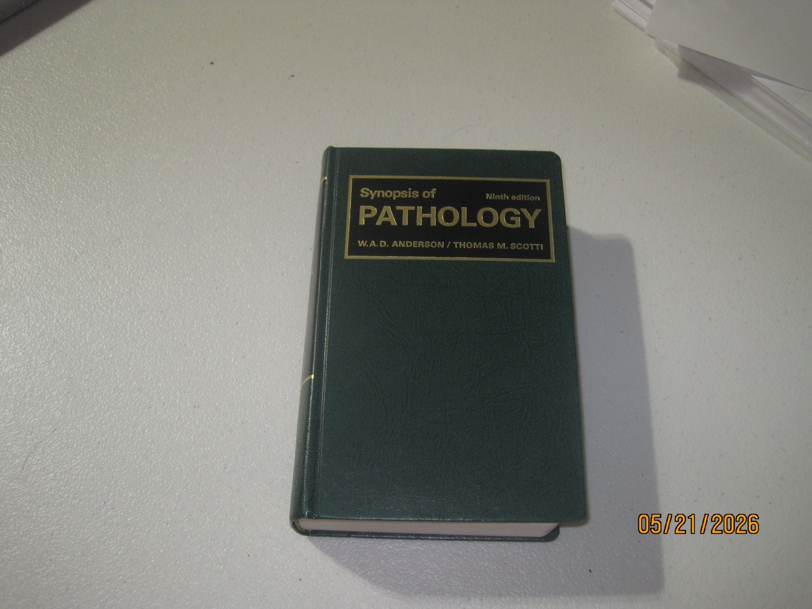 Vintage medical book Synopsis of Pathology 9th edition Anderson, Scotti 1976