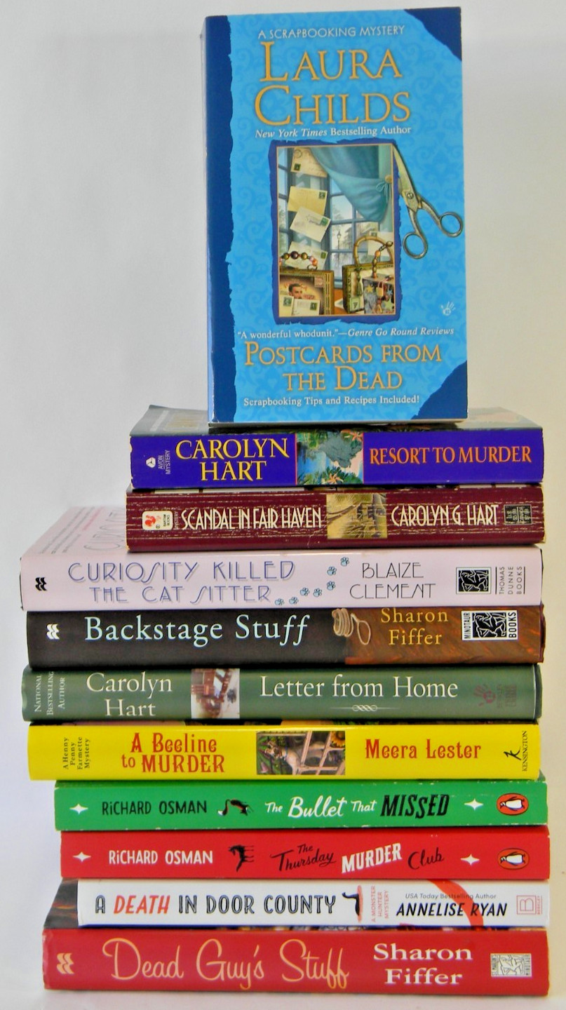 Lot of 11 cozy mysteries (Mixed Lot) Carolyn Hart, Annelise Ryan & more (PB) VG