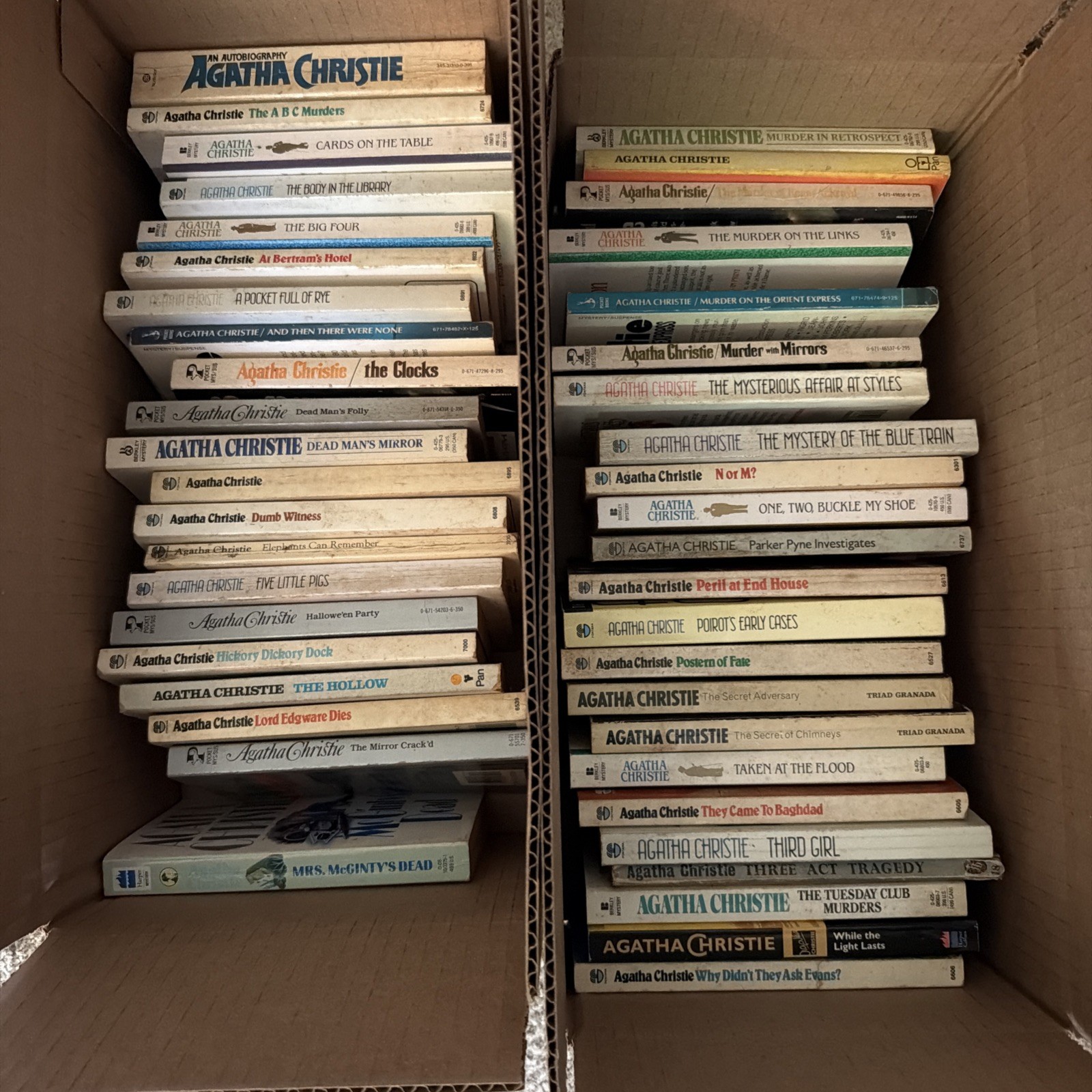 Lot of 44 Vintage Agatha Christie Paperback Books Hercule Poirot Miss Marple