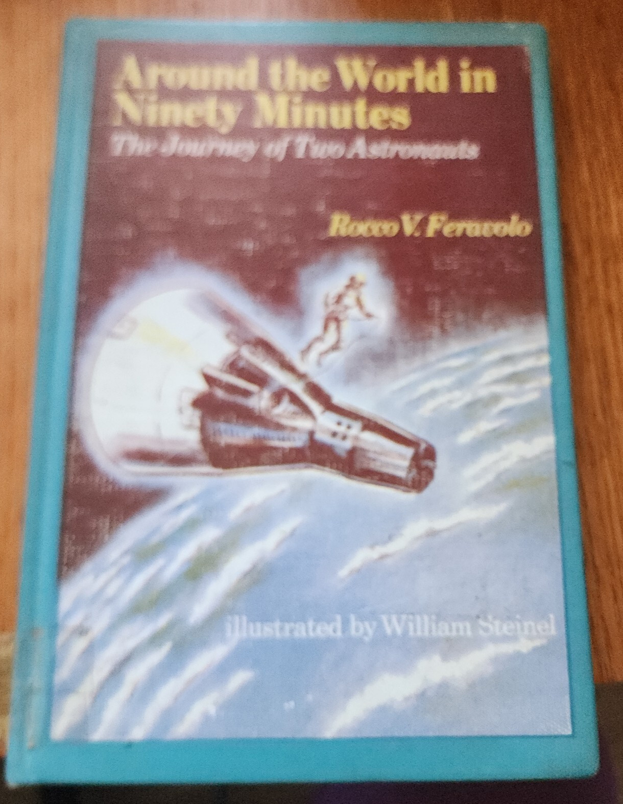 Ex-Library 1968 Around the World in 90 Minutes Illustrated Space Rocket Child