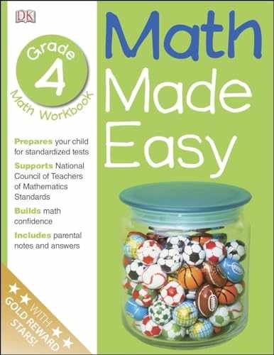 Math Made Easy: Fourth Grade Workbook (Math – Paperback, by DK – Very Good o