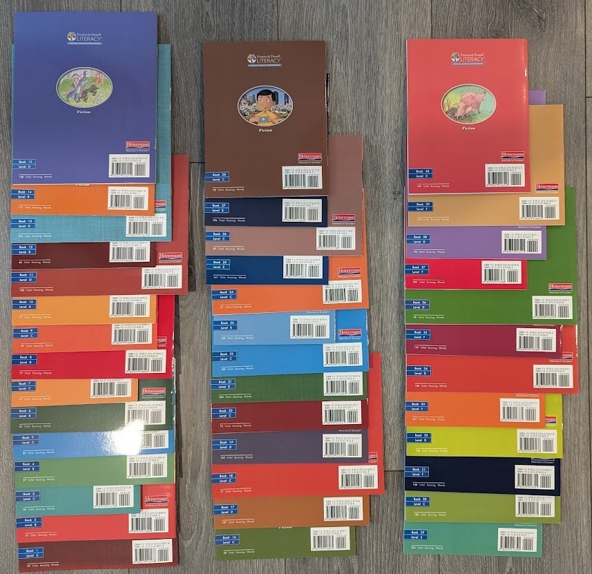 Fountas & Pinnell LLI BLUE SYSTEM Complete Set 1-120 Color Readers Level B-N NEW
