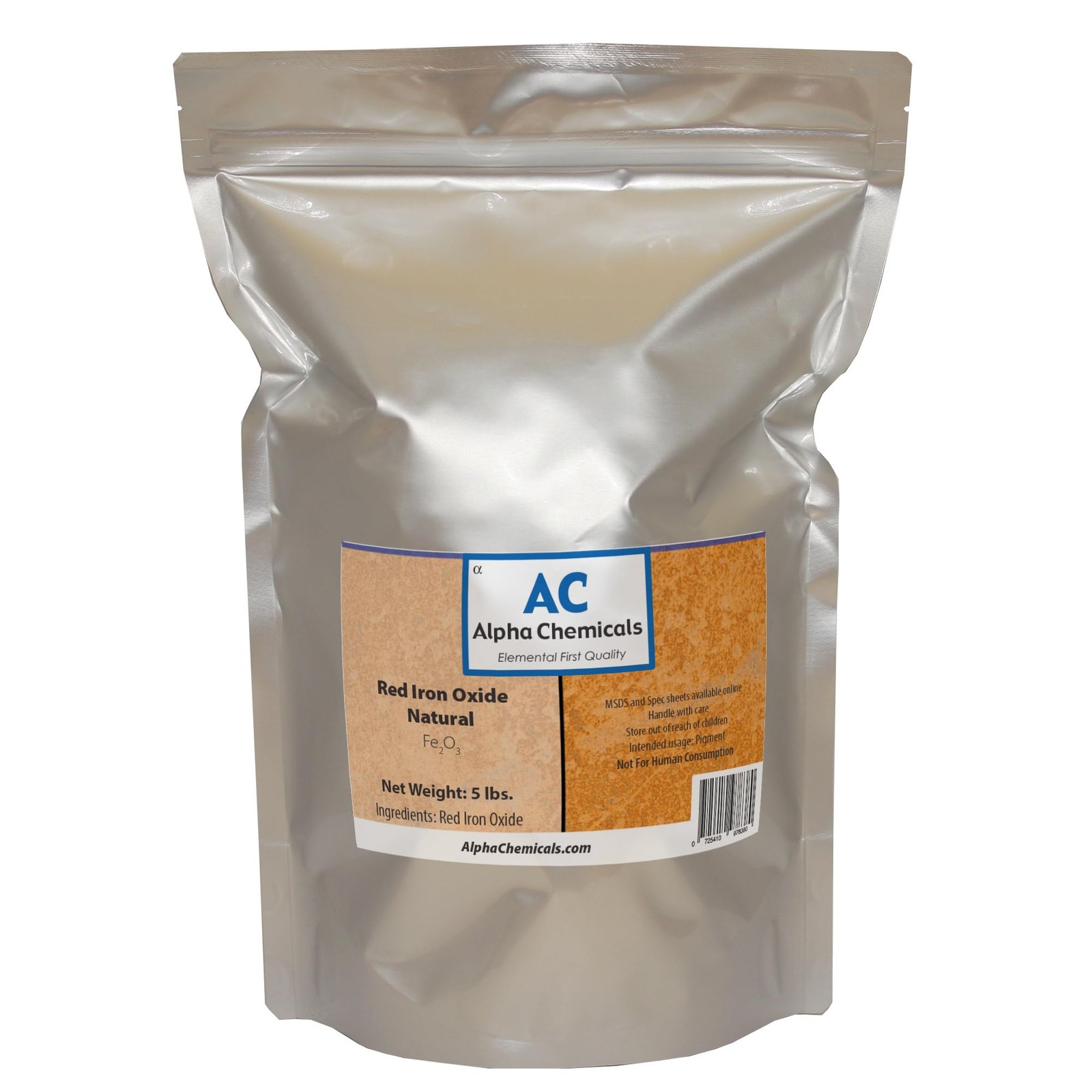 Red Iron Oxide – Fe2O3 – Natural – 5 Pounds
