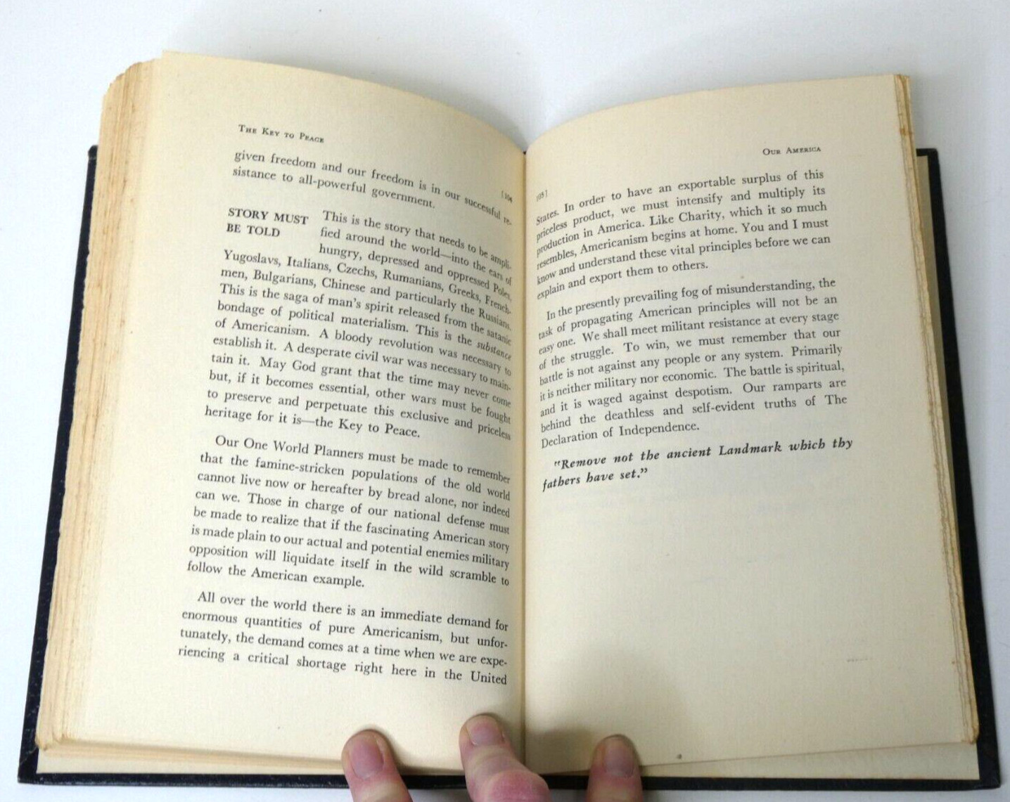 The Key to Peace by Clarence Manion (1951, HC) VTG Heritage Foundation Book