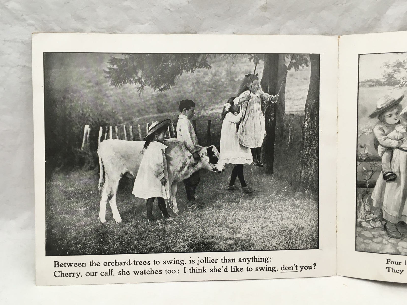 Adorable Antique Children&rsquo;s Book COUNTRY PLAYMATES Great Color Images 12.25×9.75