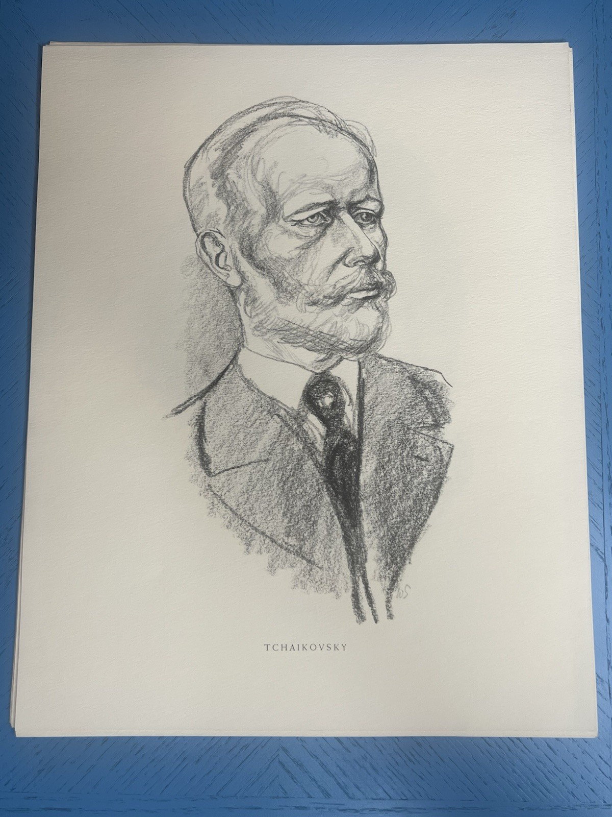 Portfolio 10 Charcoal Portraits of Great Composers 9.75×12.25 Reprints
