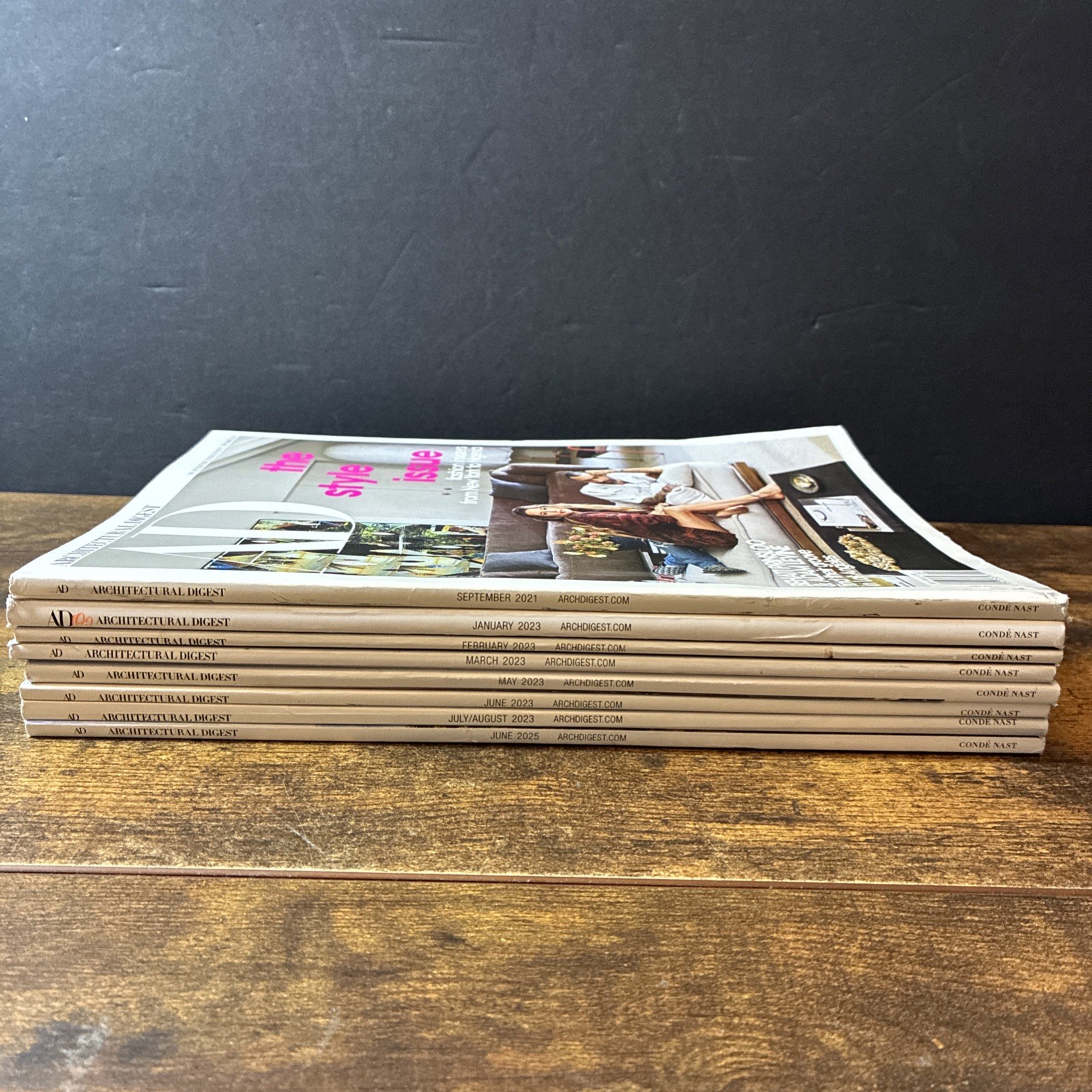 Lot of 8 ARCHITECTURAL DIGEST Magazine Issues 2021-2025 CONDE NAST ARCHDIGEST AD