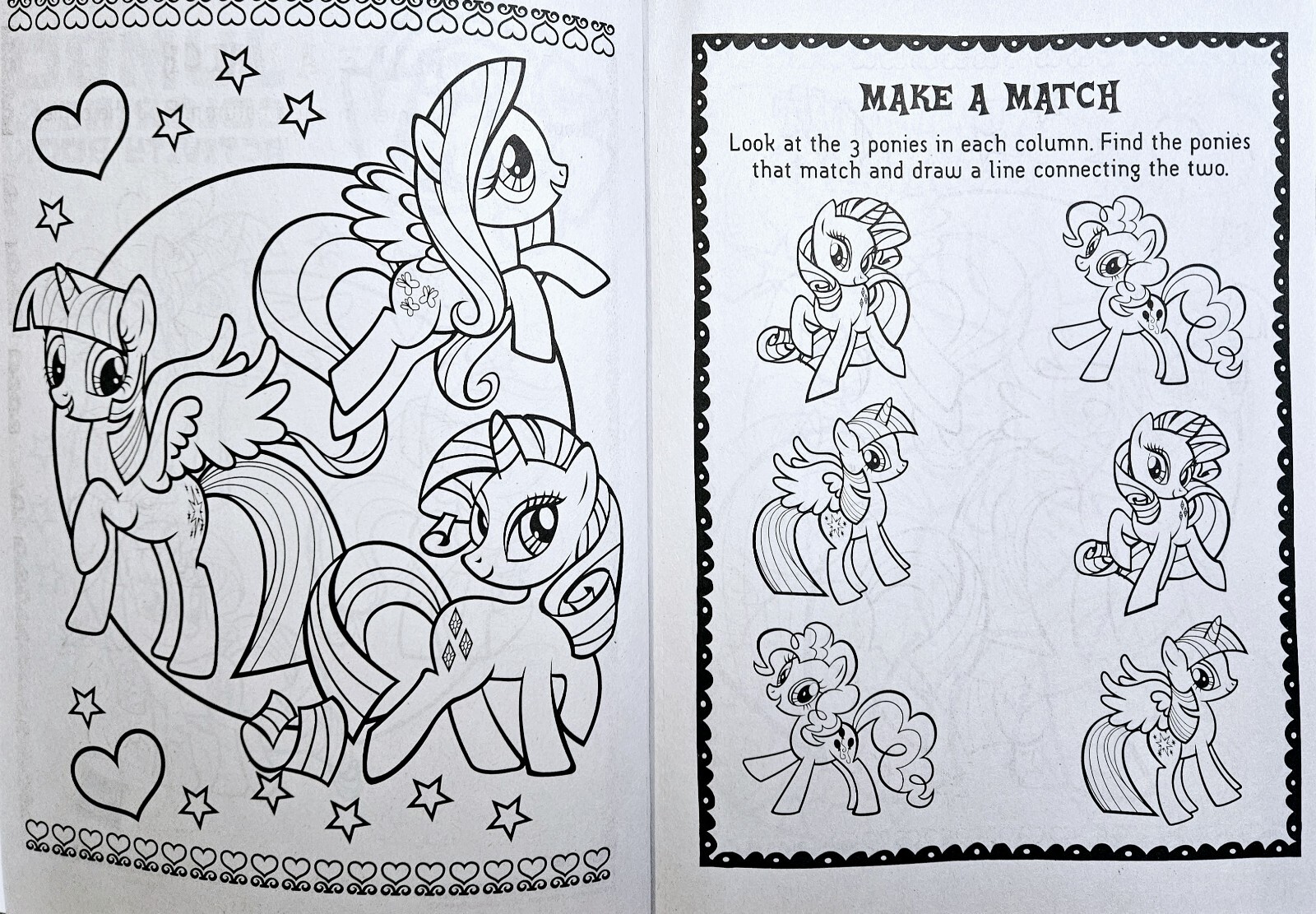 MY LITTLE PONY Jumbo Coloring & Activity Book Set of 2 with 8 Jumbo crayons NEW