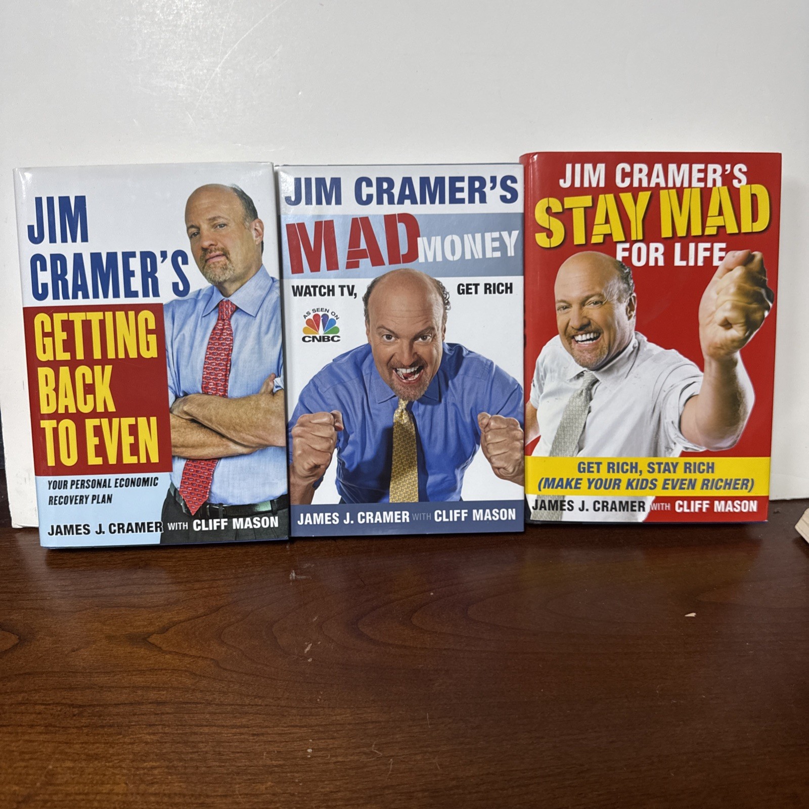 Lot of 3 Jim Cramer Books: Getting Back To Even, Mad Money, Stay Mad