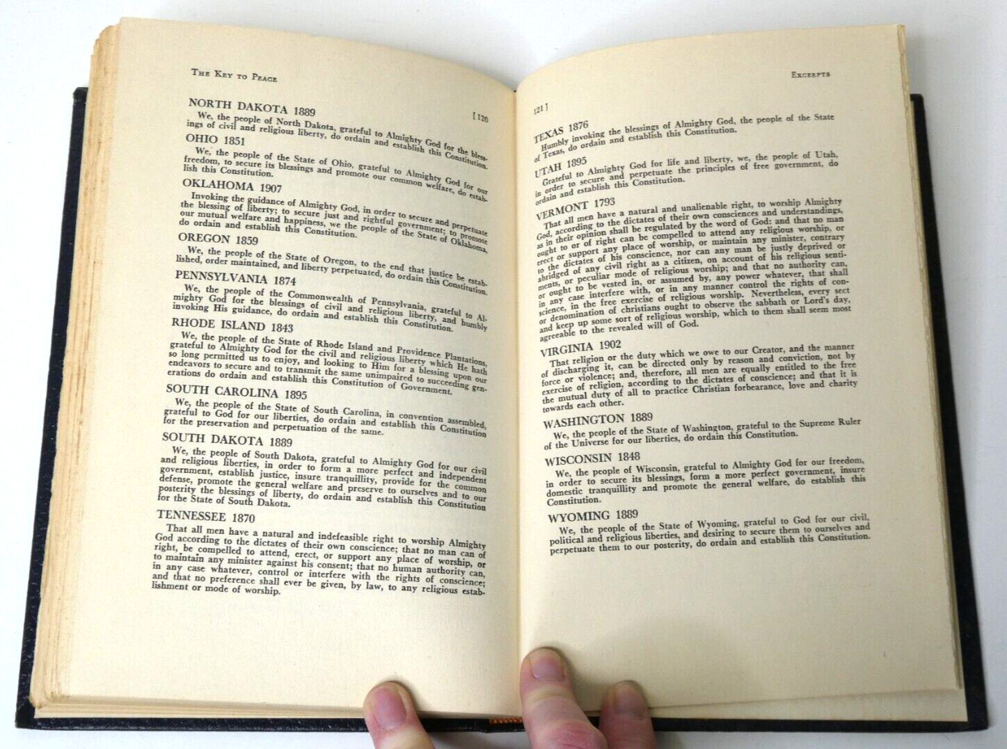The Key to Peace by Clarence Manion (1951, HC) VTG Heritage Foundation Book