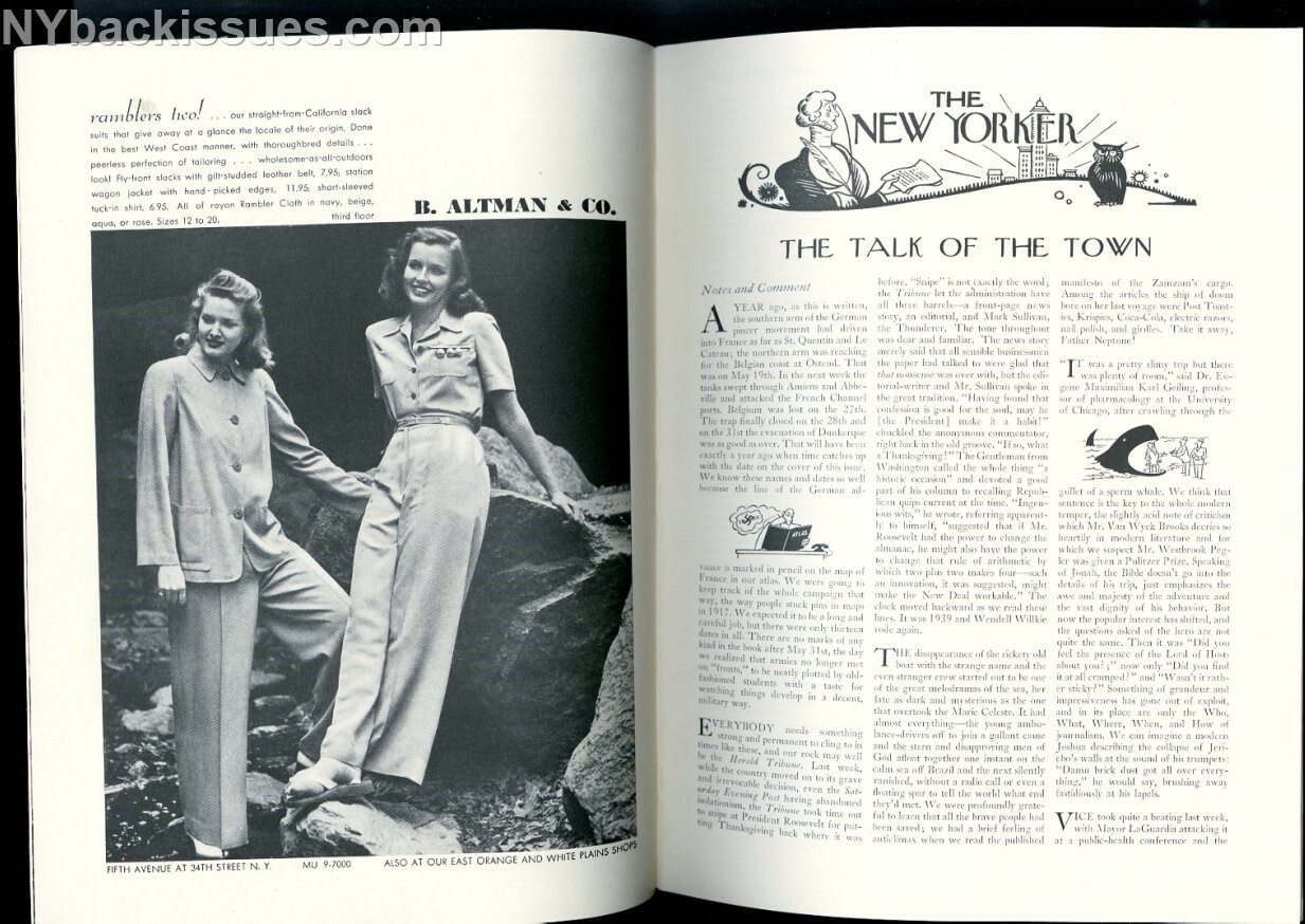 New Yorker magazine May 31 1941 Irwin Shaw The Dry Rock NM