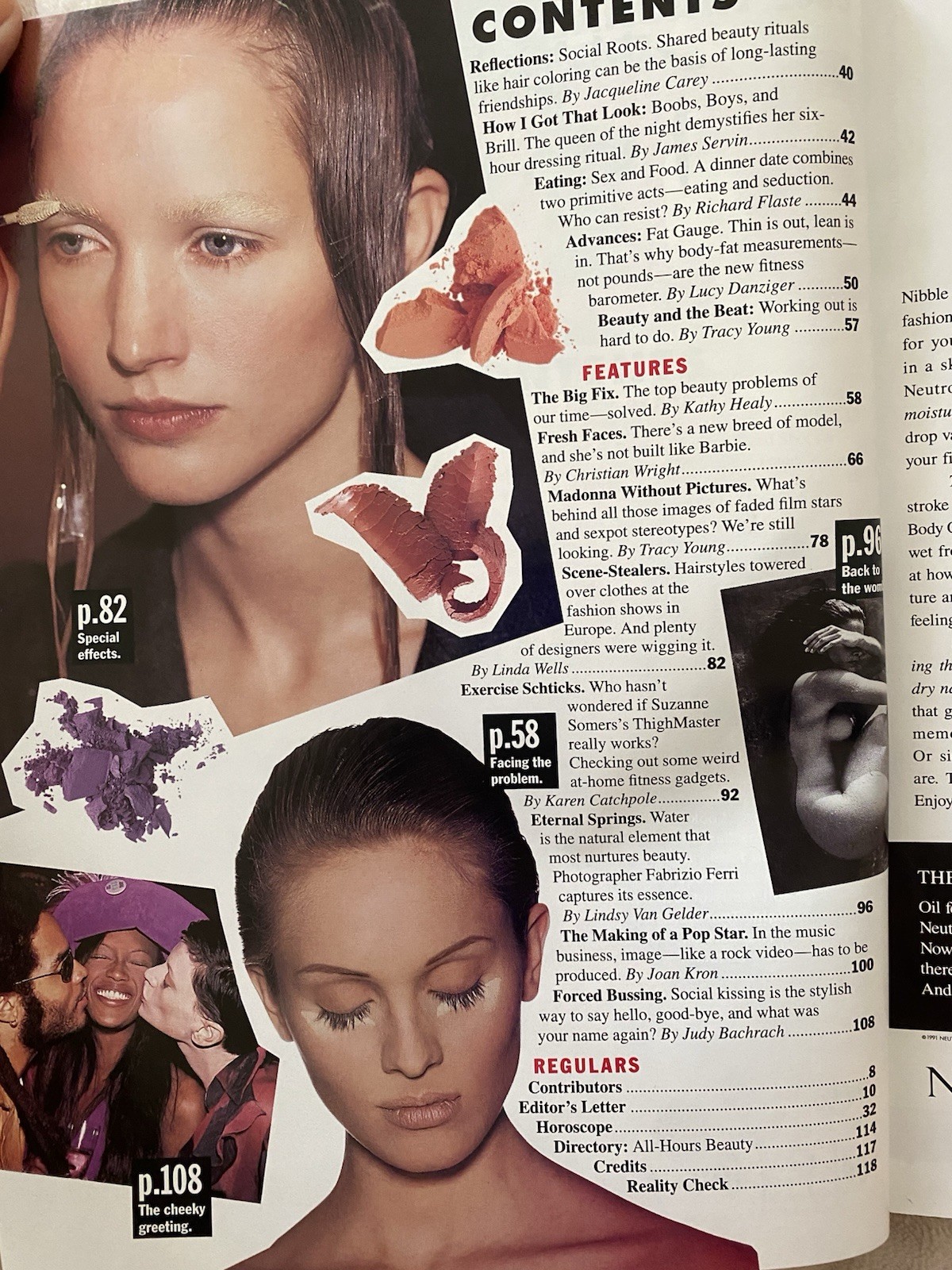 Allure Magazine January 1993 Vintage 90s Kate Moss Dianne Brill Vanessa Paradis
