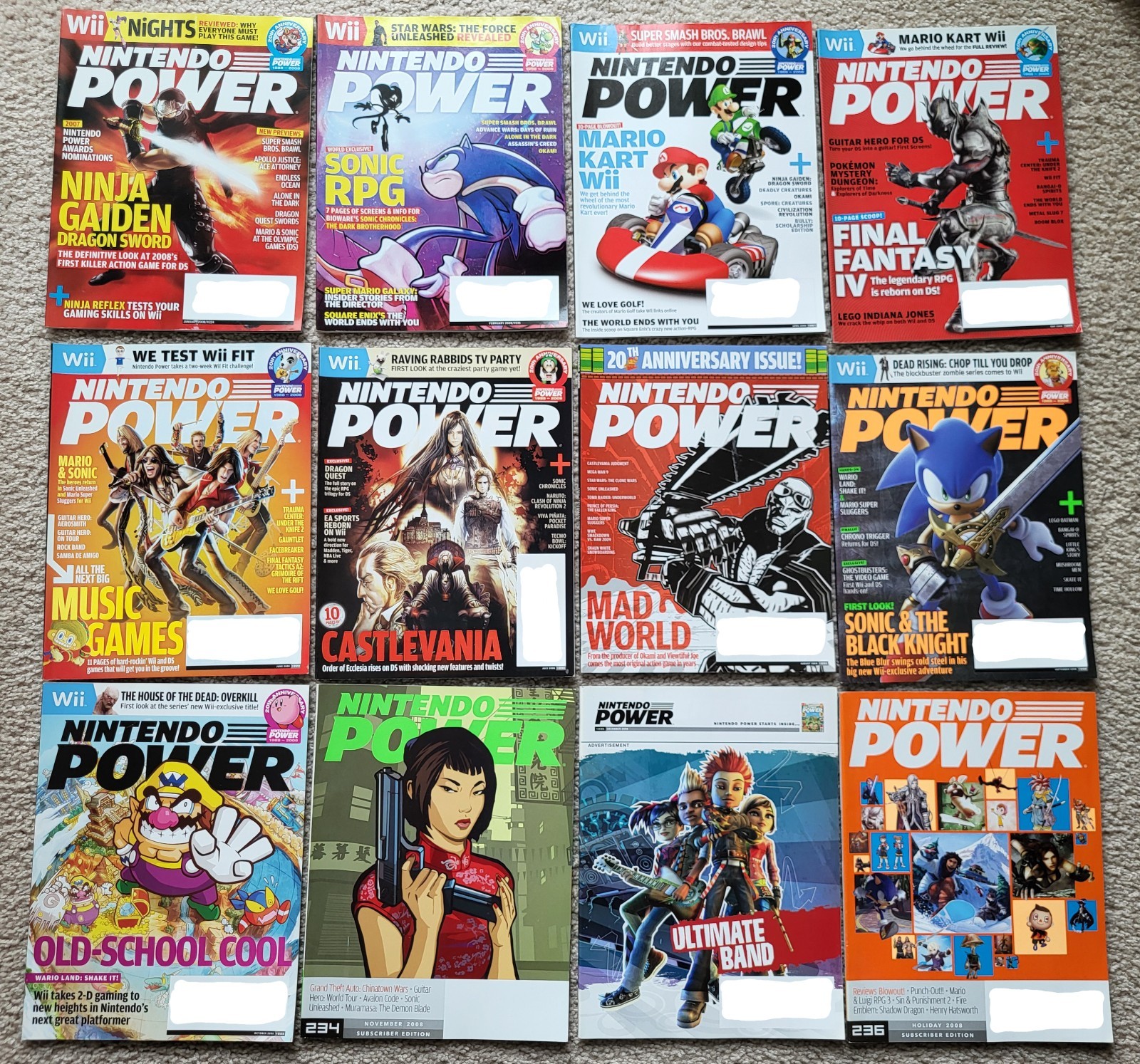 Nintendo Power Magazine READ DESC. Volume Year 2007-2012 Subscriber Edition