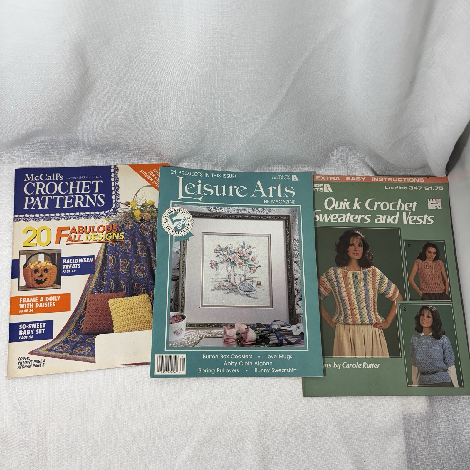 Lot Of 20+ Crochet Magazines 1980’s 1990’s Quick & Easy, McCall’s, Leisure Arts