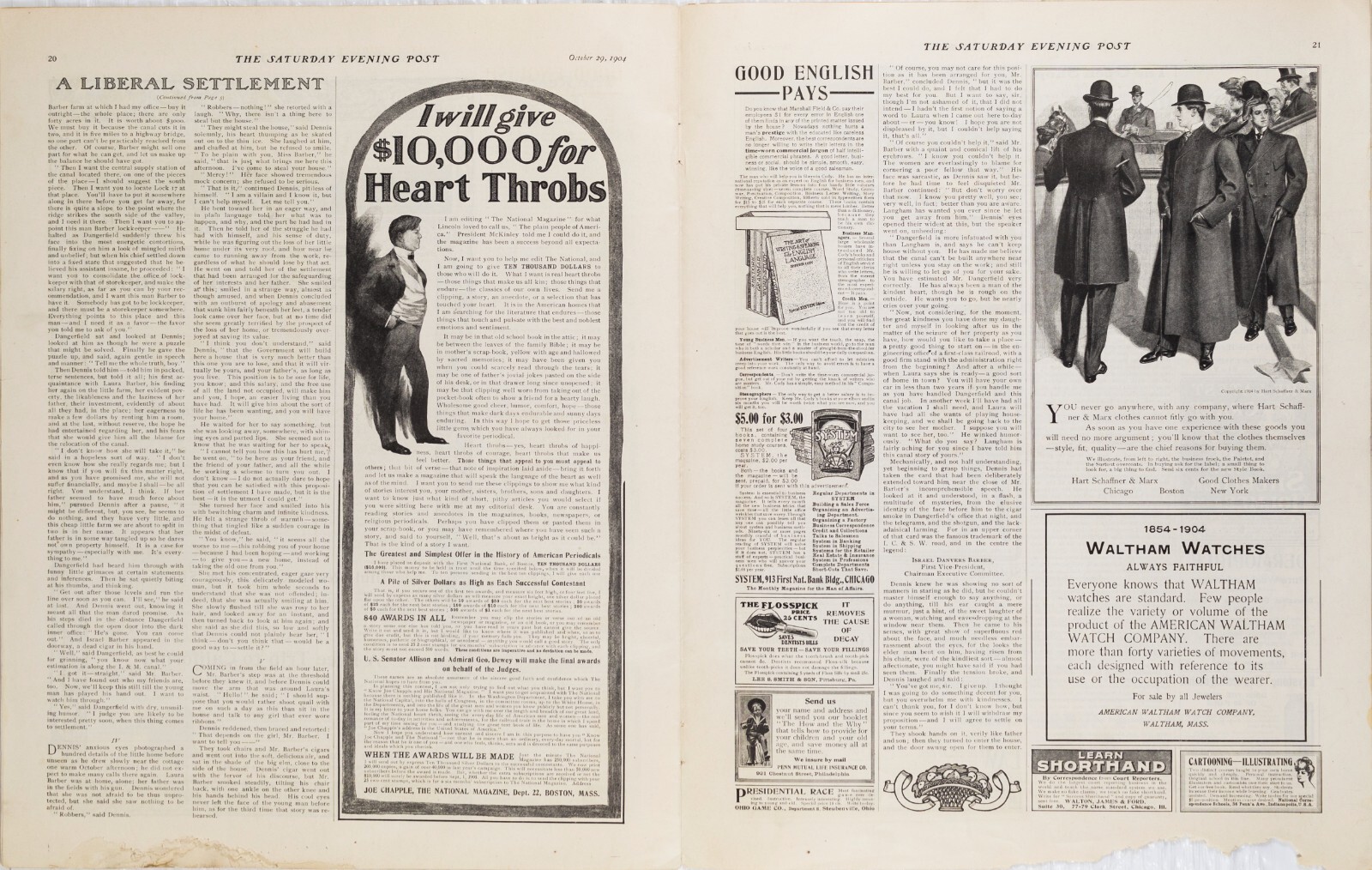 OCT 29 1904 Halloween Pumpkin Spell SATURDAY EVENING POST FULL MAG M599