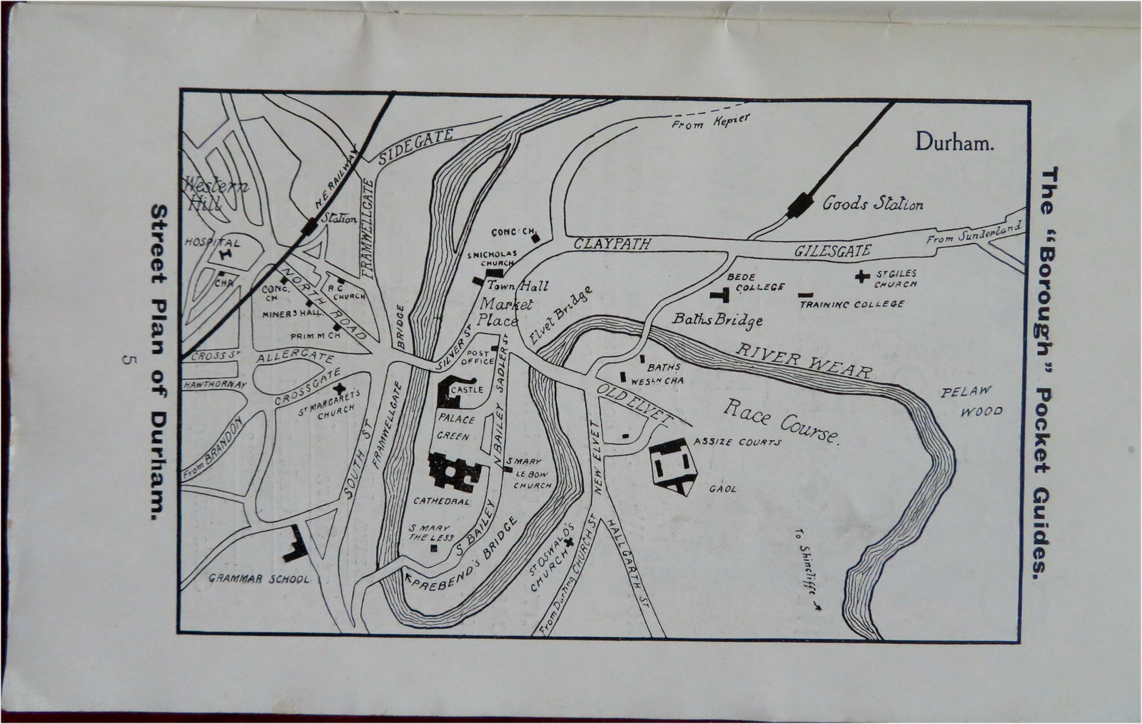 Durham England United Kingdom c. 1910 illustrated tourist pocket guide