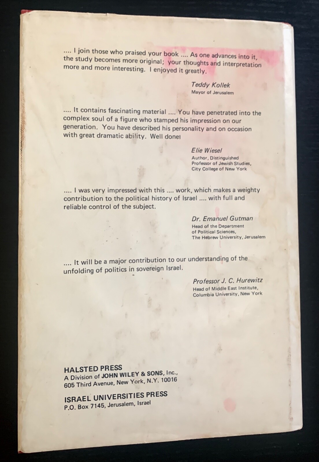 BEN GURION STATE – BUILDER – AVI HAI – 1ST ED. – SIGNED – DJ – 1974.