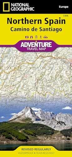 Northern Spain: Camino de – Map, by National Geographic Maps – Very Good