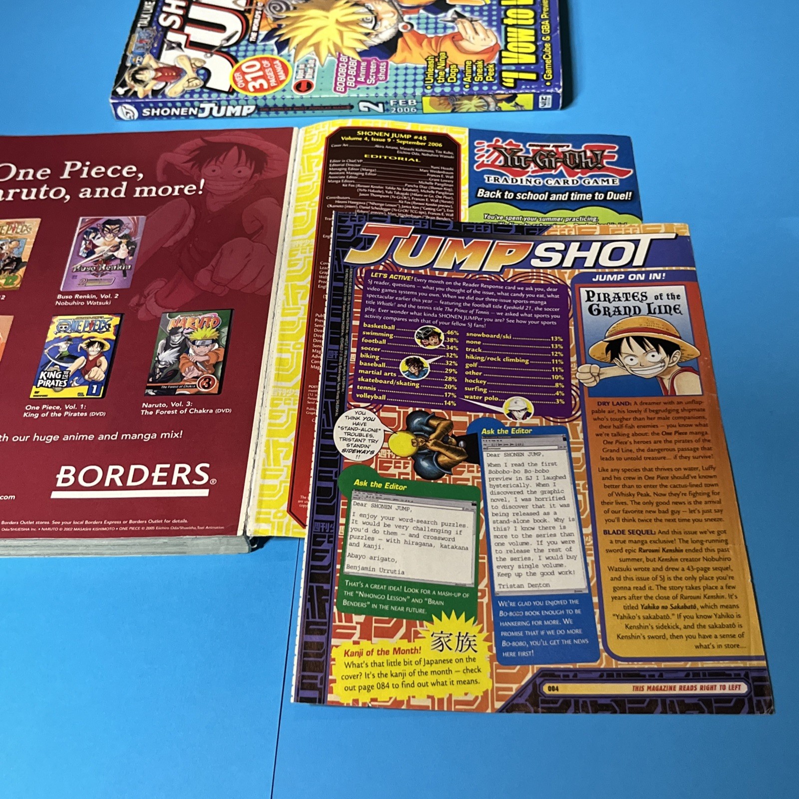 Shonen Jump Manga 2005 Issue 9 2006 Issue 2 & 9 2010 Issue 3 Mixed Lot No Promos