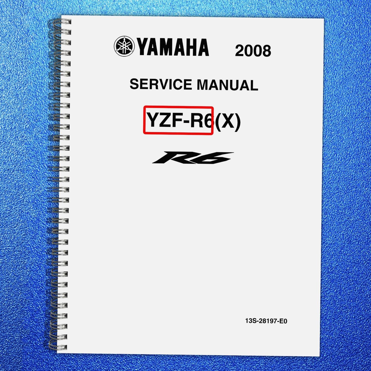 YAMAHA YZF-R6 Motorcycle Service Manual 2008 – FIXED – JACKET – XL FOLDOUT PAGES