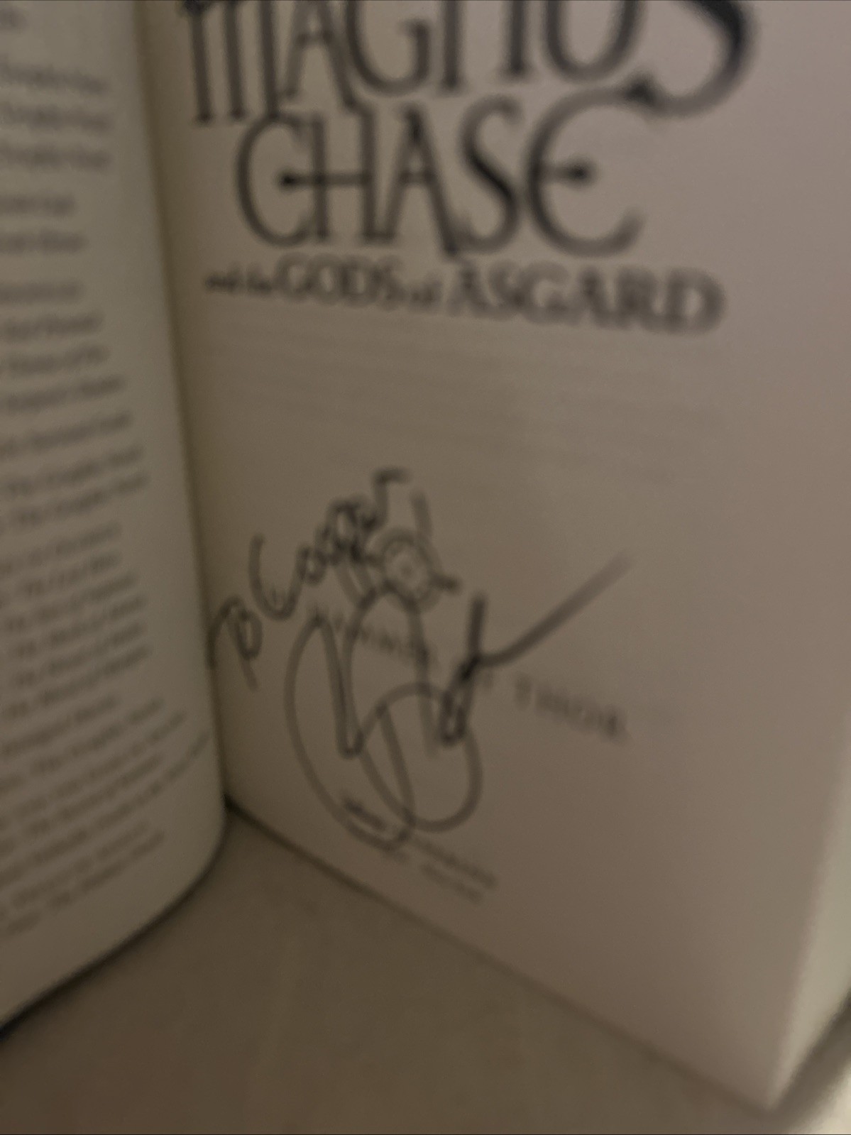 Signed Magnus Chase and the Gods of Asgard, Hammer of Thor, HC DJ Rick Riordan