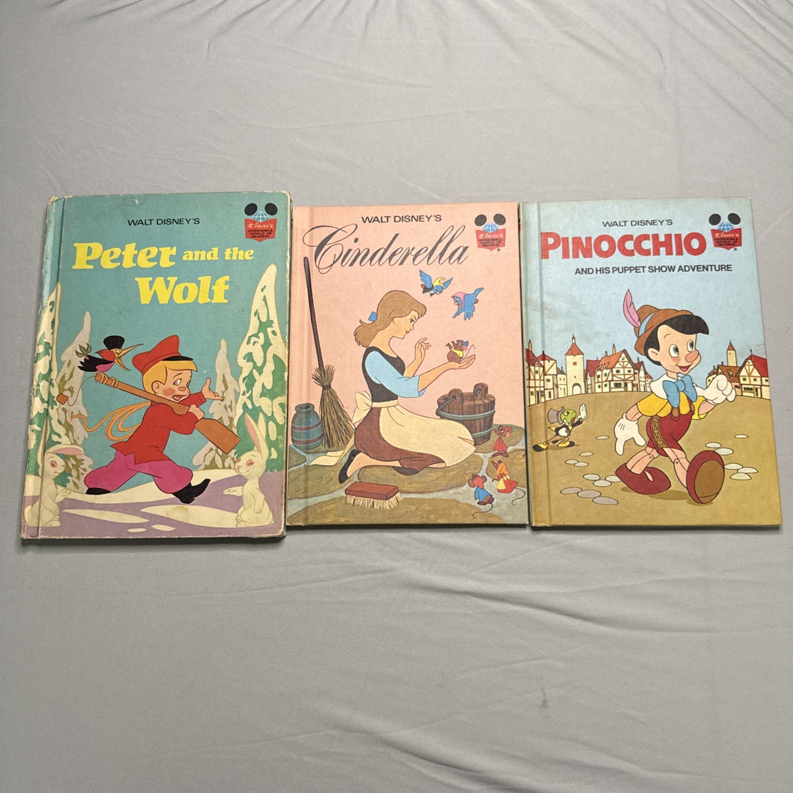 Mixed Lot of 7 Vintage Walt Disney Fun-to-Learn/Read Library Hardcover Books