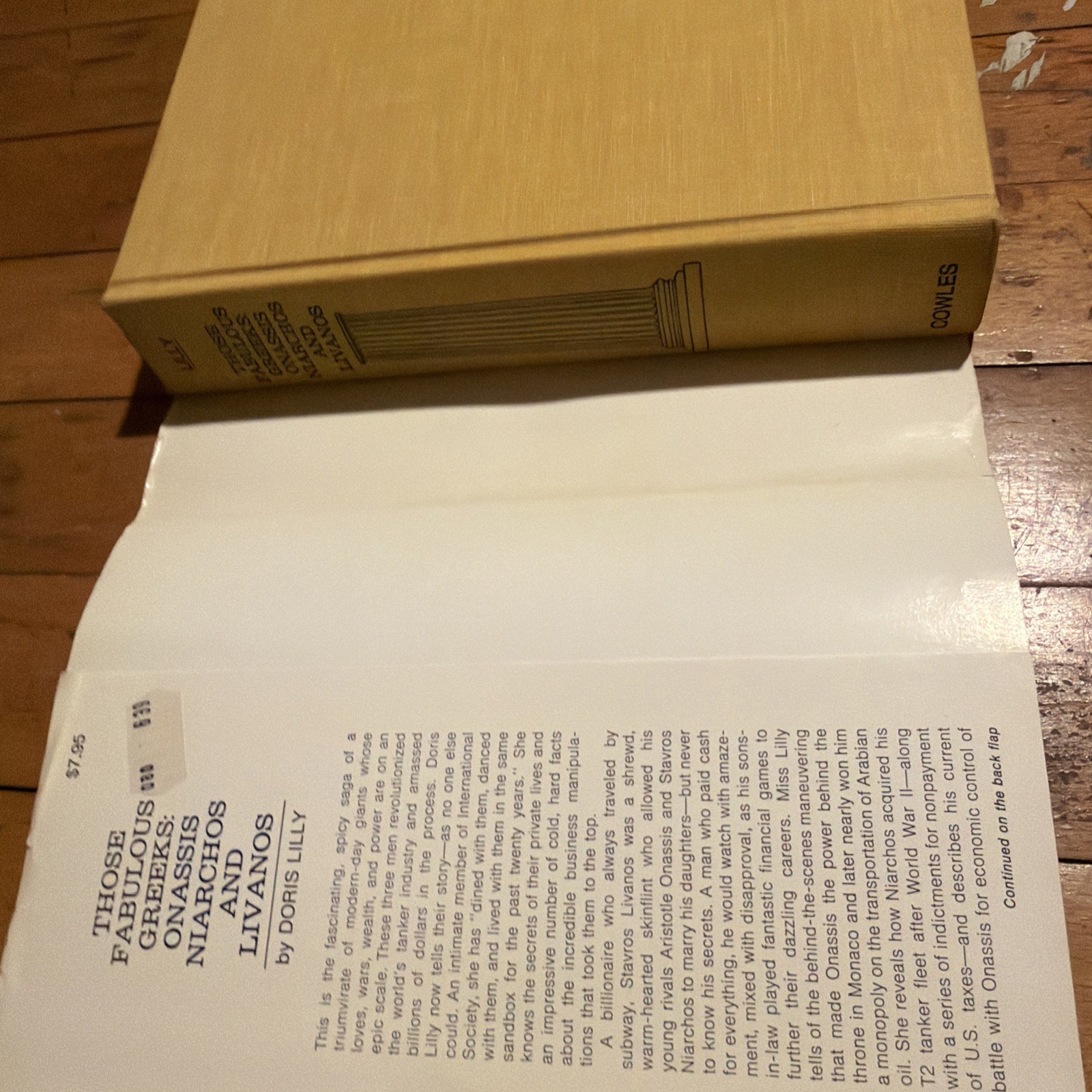 Those Fabulous Greeks Doris Lilly 1970 First Edition HC DJ Onassis Niarchos