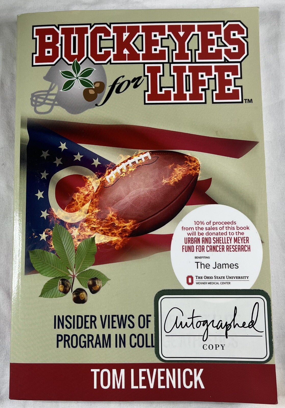 Buckeyes For Life Tom Levenick Ohio State Football Autographed Copy PB