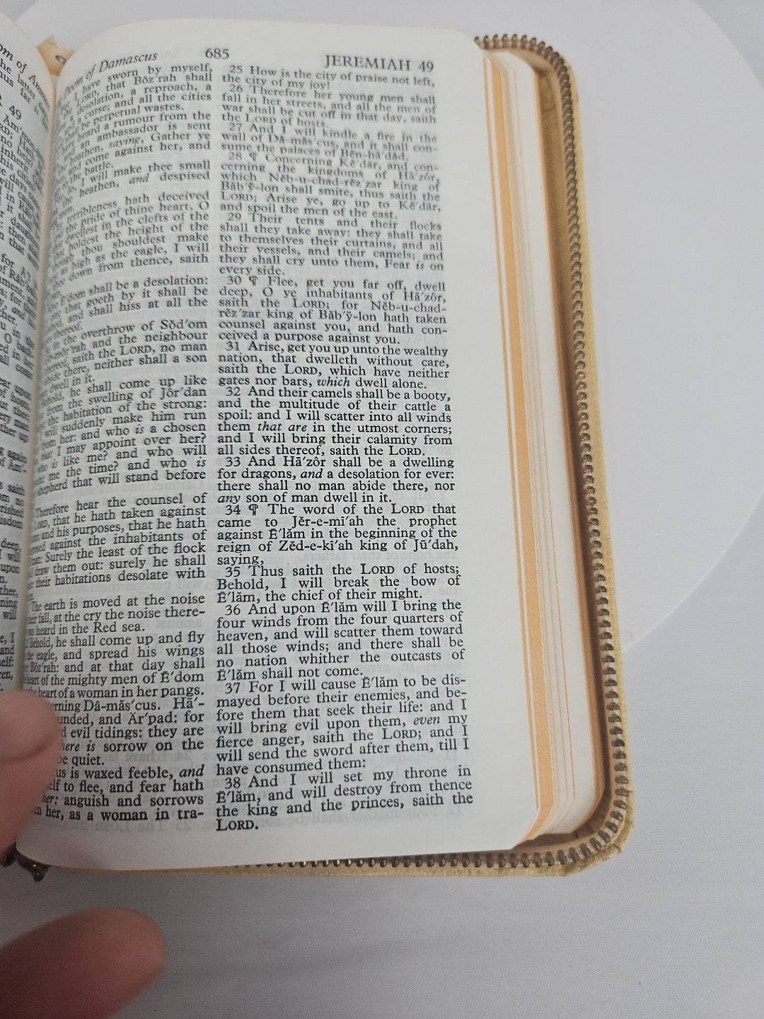 1950 World Publishing Bible White Cover, Zipper, Name Imprinted On Cover Cross