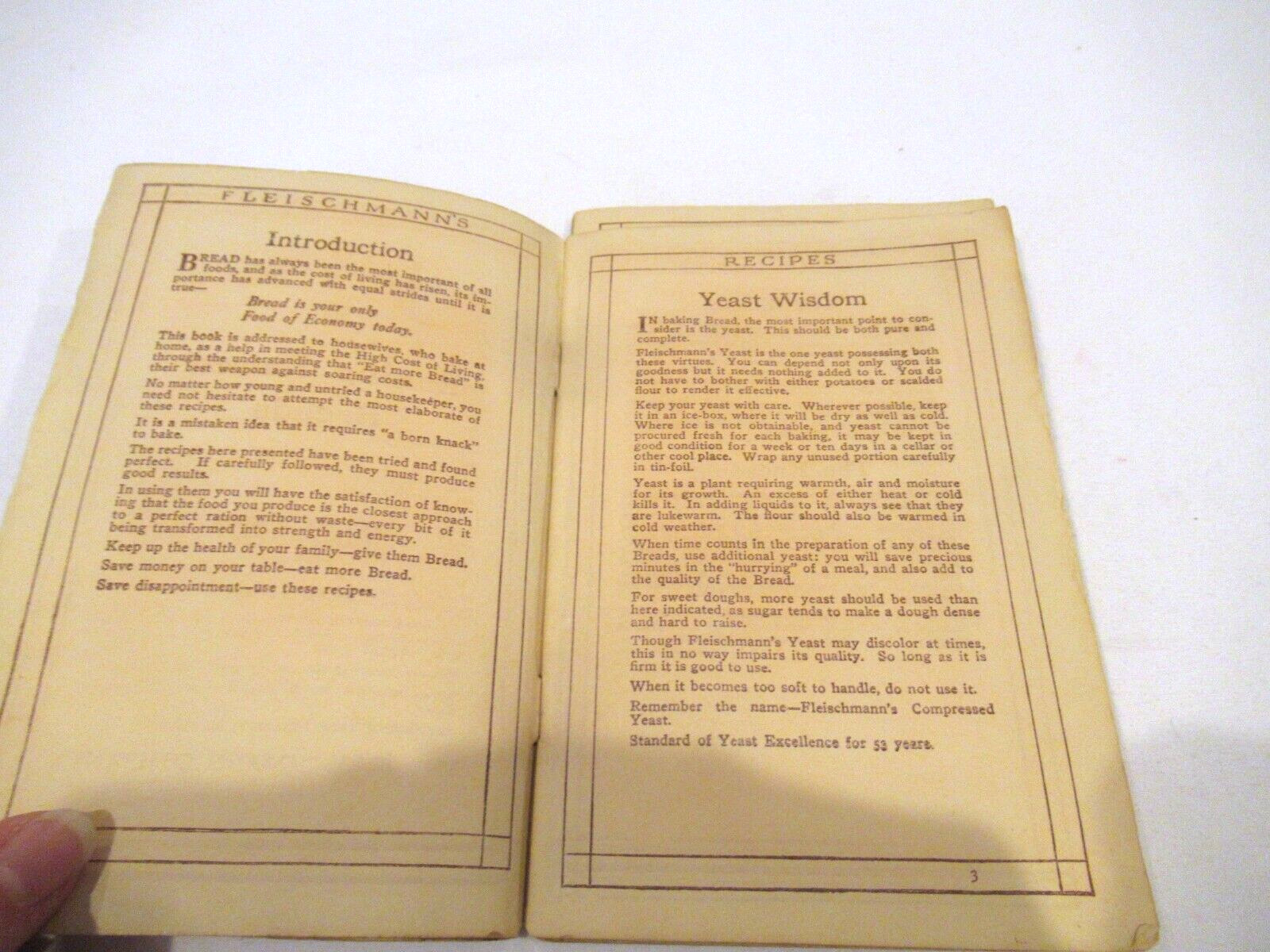 Fleischmann&rsquo;s Recipes, c. 1920, 47 pages