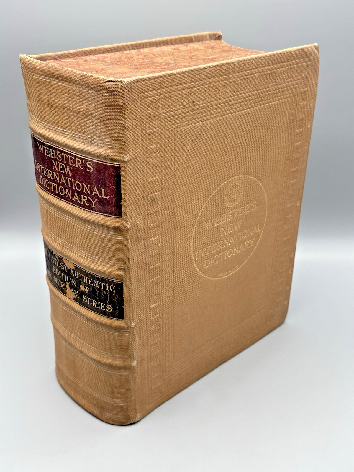 1919 Webster&rsquo;s New International Dictionary HUGE 14 Pounds Nearly 5&Prime; Thick!