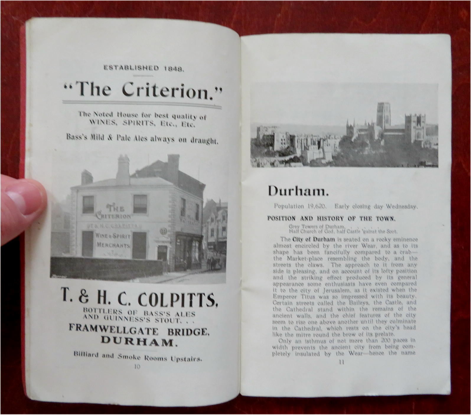 Durham England United Kingdom c. 1910 illustrated tourist pocket guide