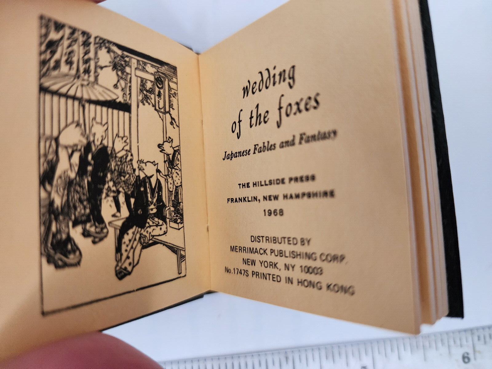 Wedding of Foxes Japanese Fables & Fantasy Hillside Press Leather Miniature Book