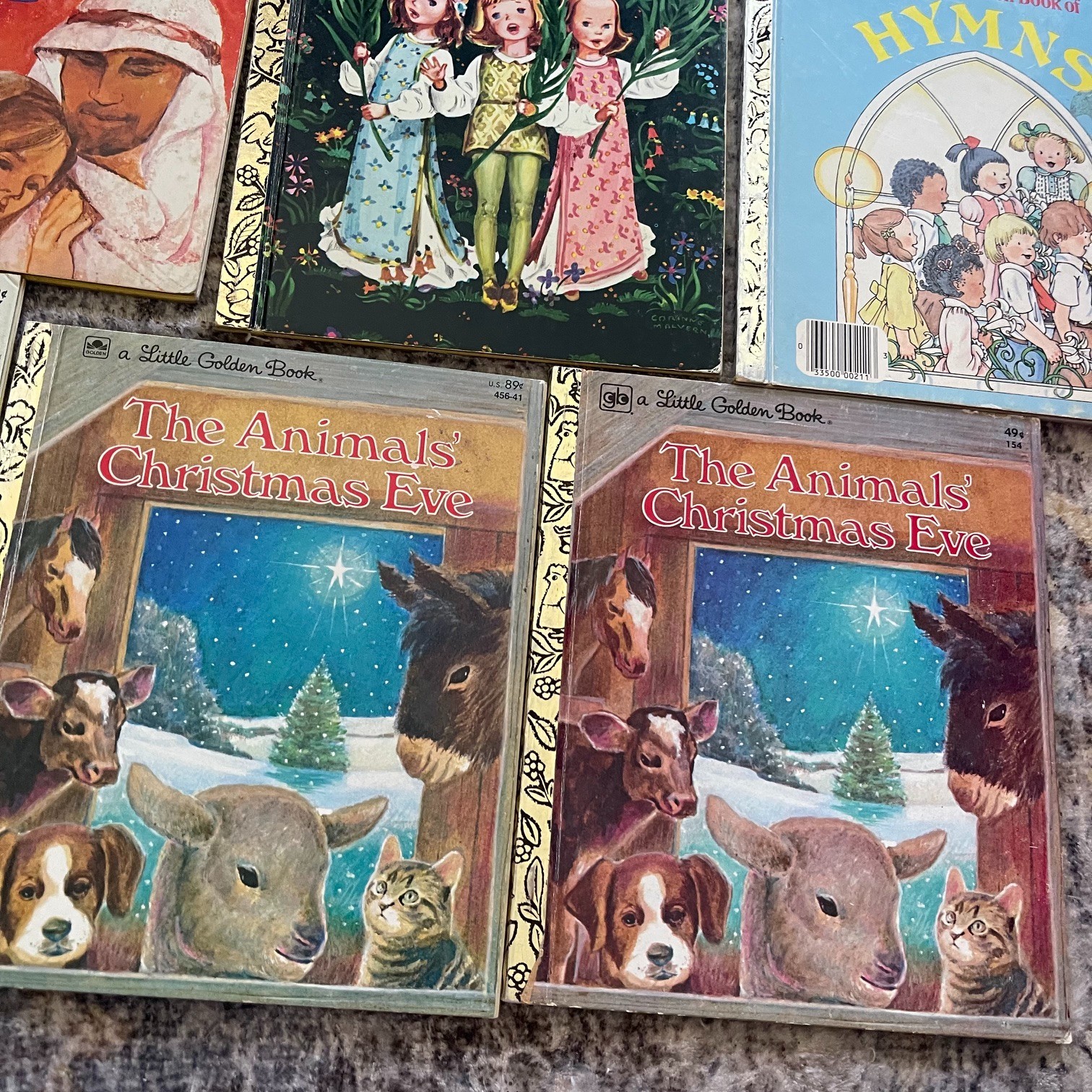 Lot Of 8 Vintage Religious Little Golden Books Hymns Prayers Bible Stories God R