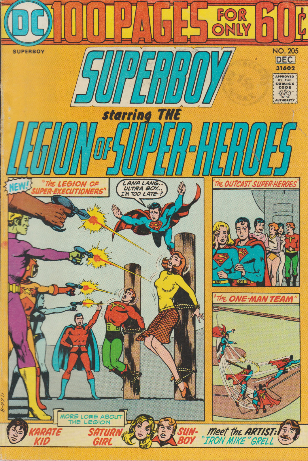 ###DC COMICS SUPERBOY & THE LEGION OF SUPER HEROES #205 100 PAGES VG+ (4.5) ###