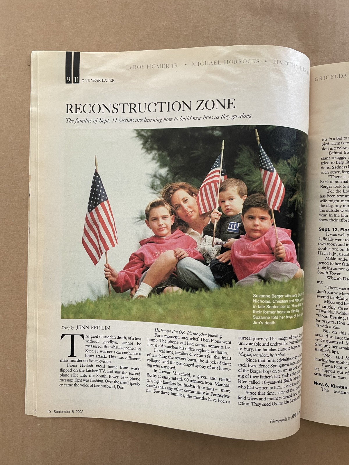 “9.11 One Year Later” 9-11-2001 Philadelphia Inquirer Magazine 47 pages 9/8/2002