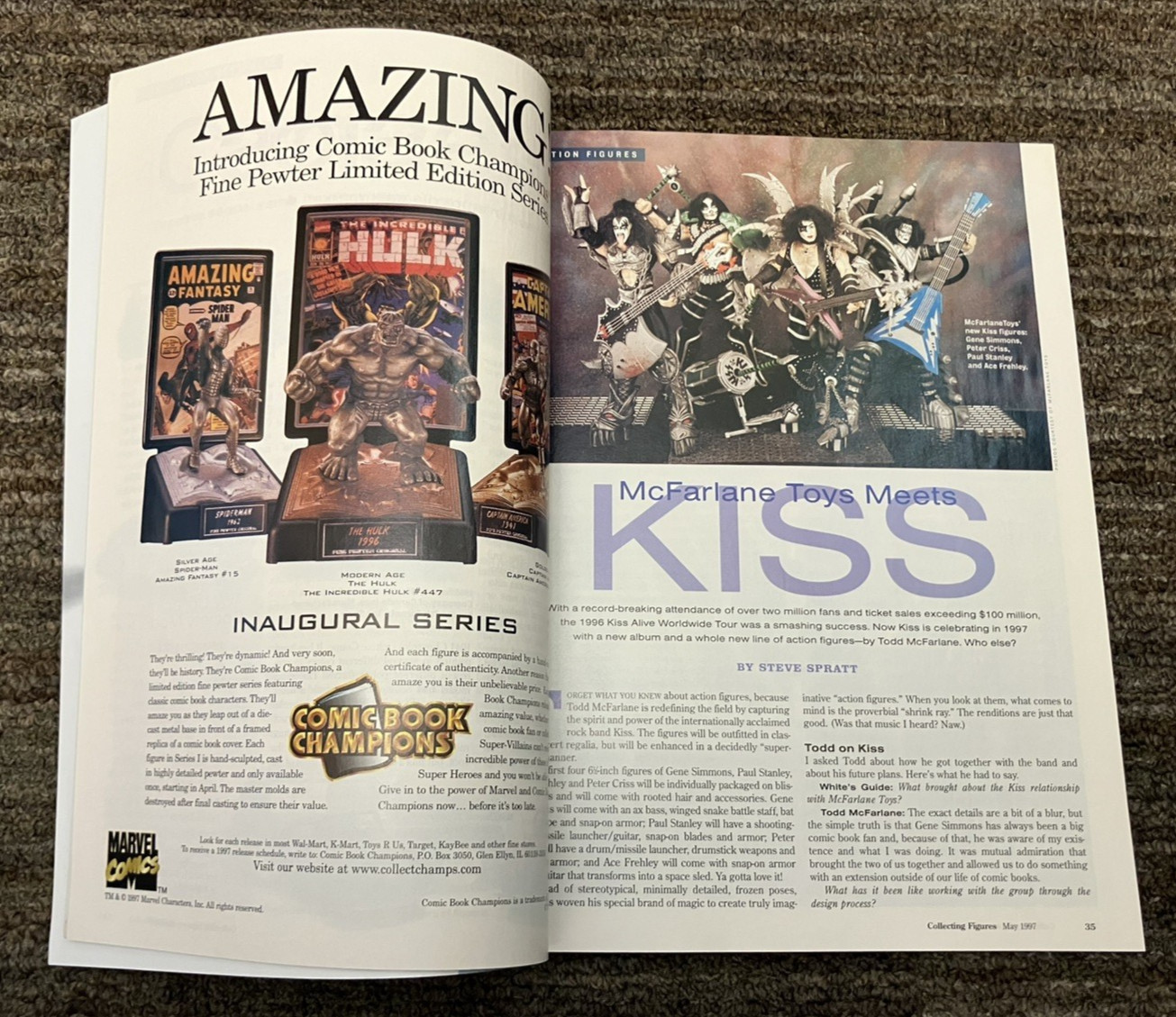 KISS Collecting Figures MAY 1997 MAGAZINE EX+ COND Todd McFarlane GENE SIMMONS