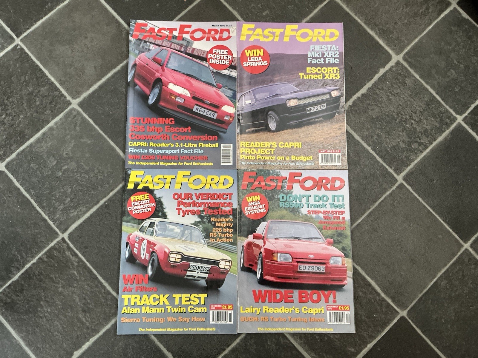 FOUR 4 ISSUES OF FAST FORD MAGAZINE MARCH MAY NOVEMBER DECEMBER 1993