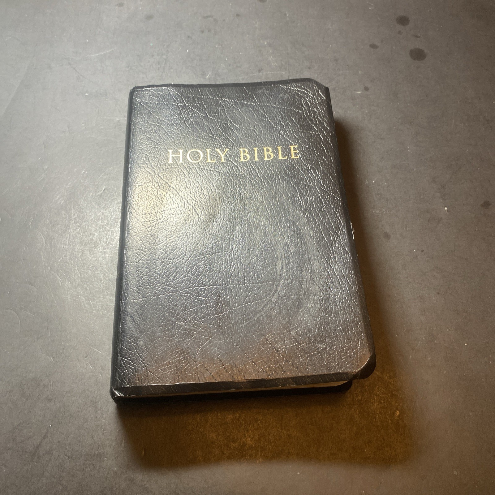 Holy Bible King James Reference KJV Black Bonded Leather Zondervan 1994, VGC