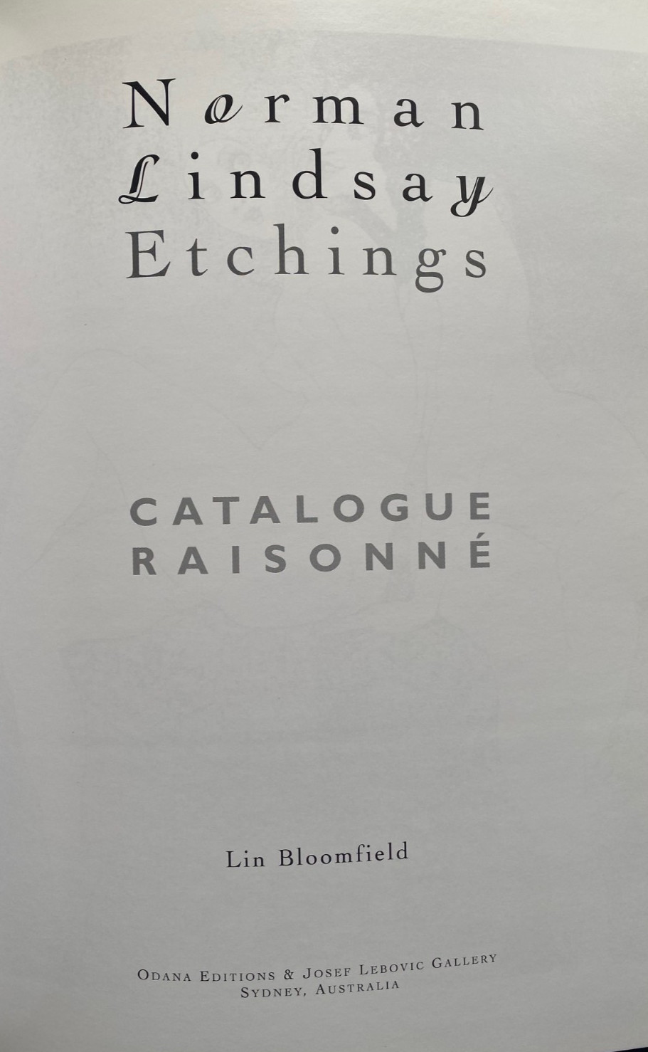 1999 1st *BRAND NEW* Norman Lindsay ETCHINGS CATALOGUE RAISONNE 375 PLATES