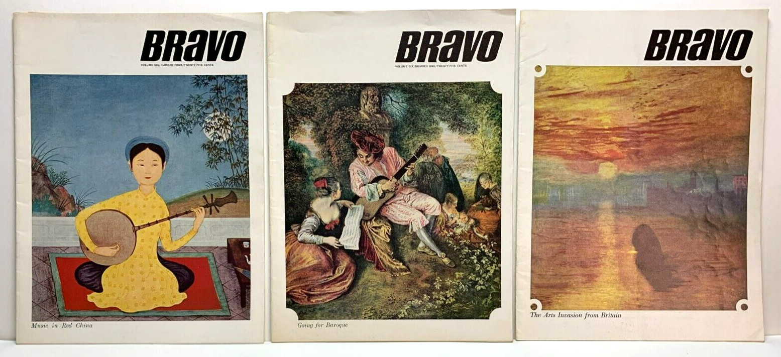 3 Volumes of 1966 « BRAVO » MUSIC MAGAZINE Features Baroque, Red China, & Britain