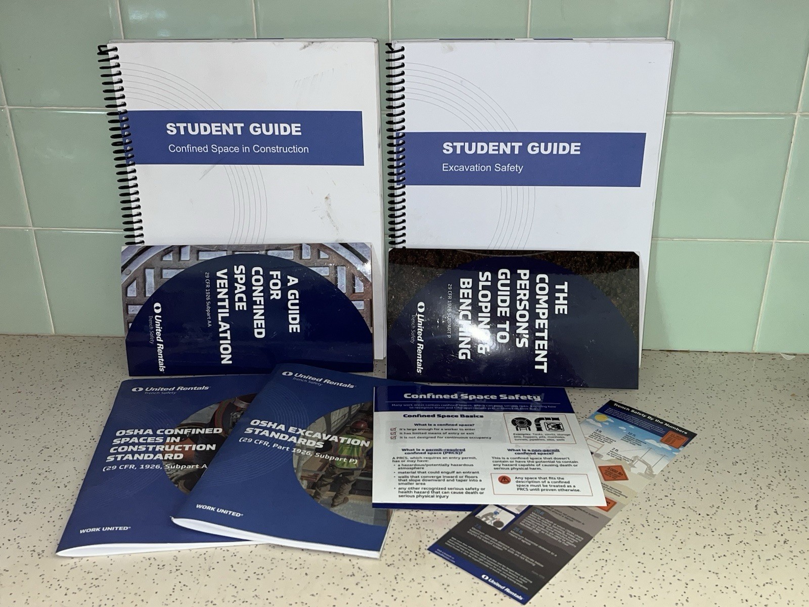 OSHA Student Guides + Training Manuals Confined Spaces Construction Excavation
